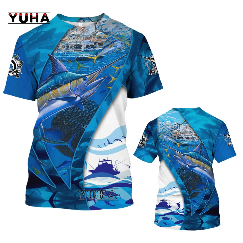 Men's Pike Fishing Art T-Shirt - 3D Print Harajuku Short Sleeve Casual Summer Tee, Unisex Design - View #6