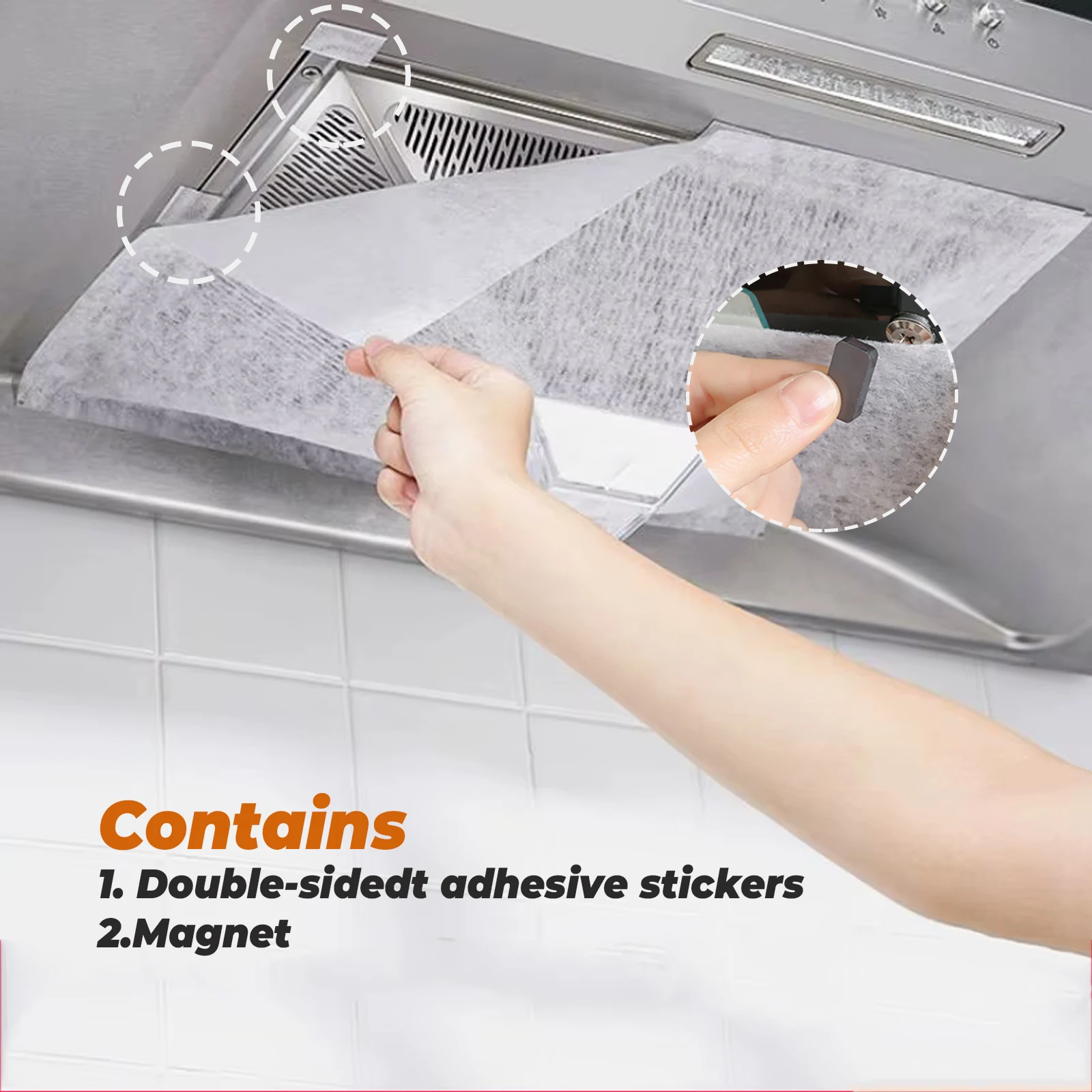 5M/10M Disposable Hood Oil Filter Paper Non-woven Cooker Hood Extractor Fan Filter Kitchen Grease Anti Oil Cotton
