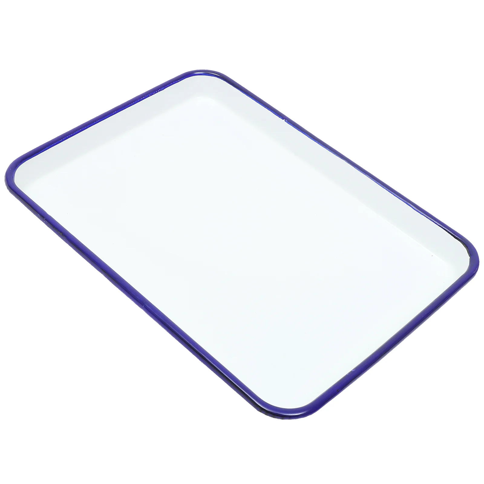 

White Enamel Baking Cookie Sheet Enamelware Roll Pan Ceramic Baking Pan Rectangular Roasting Pan Oven Dish Pancake Baking Tray