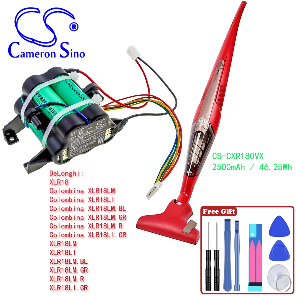 

Vacuum 2500mAh / 46.25Wh Battery For DeLonghi XLR18 Colombina XLR18LM Colombina XLR18LI Colombina XLR18LM.BL XLR18LM