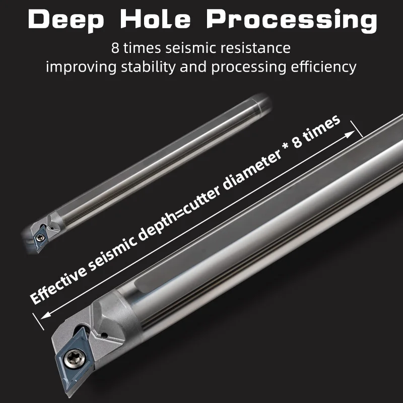 Internal Cooling CNC Boring Bar – C10K/C12M/C16Q Tungsten Steel Screw Boring Tool with DCMT07/DCMT11 Carbide Inserts for Lathe Machining 3