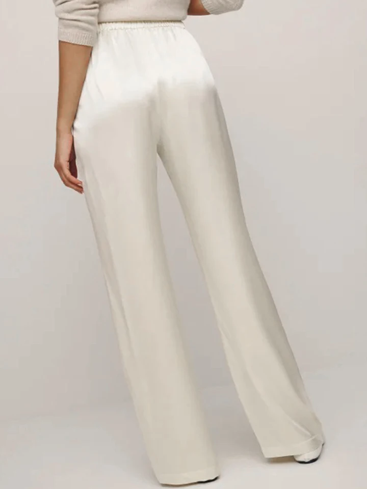 Ladies Stylish Loose Fit Satin Work Trousers