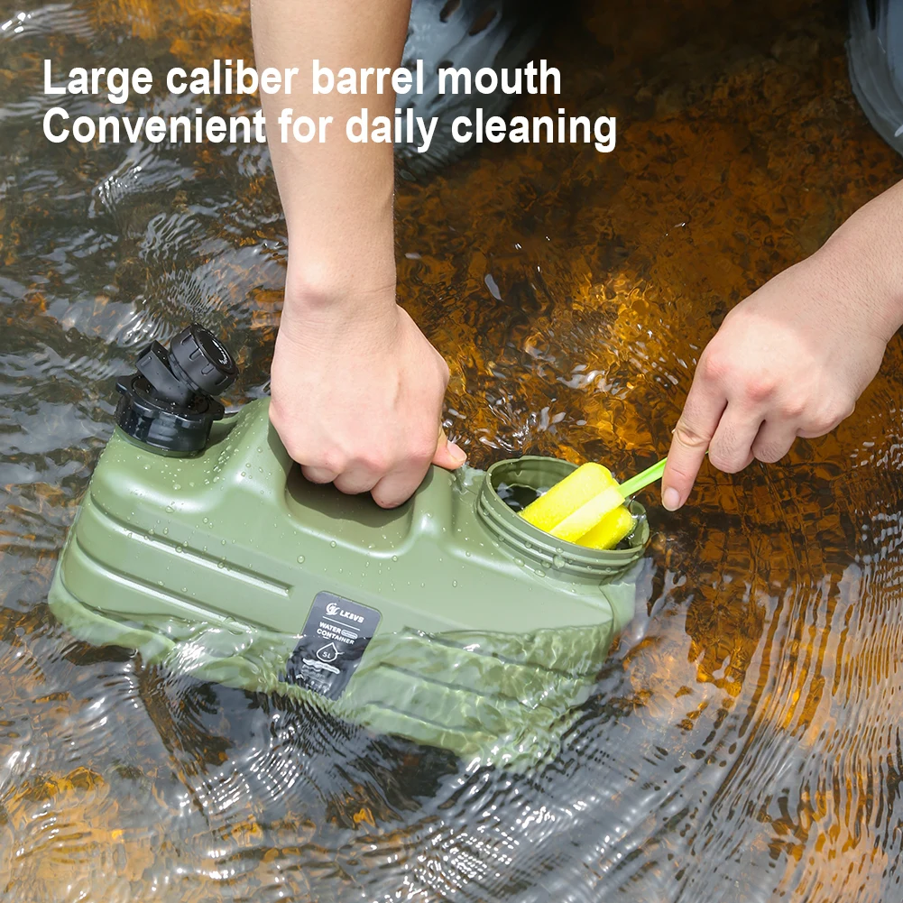 12/11/5L Water Bottle Camping Large Capacity Water Pouch With Detachable Faucet Food-Grade Car Tank Camping Bucket