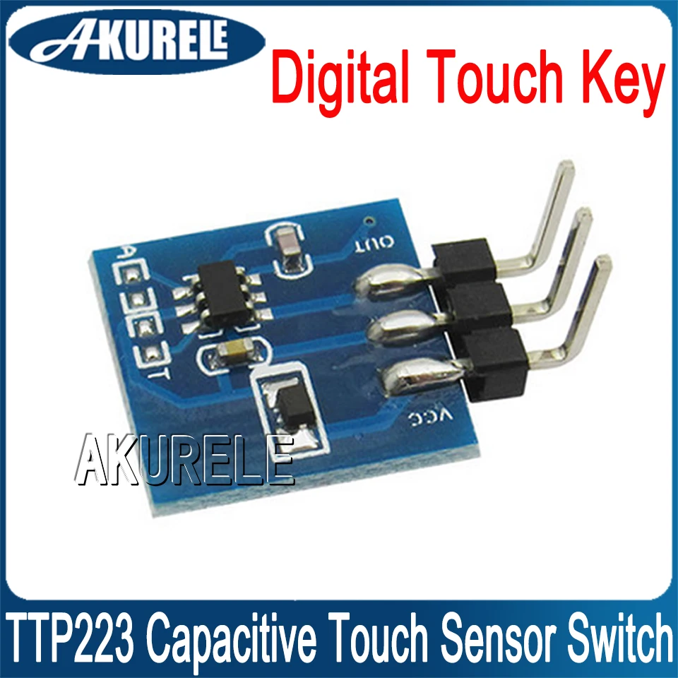 

TTP223 Capacitive Touch Sensor Switch Digital Touch Key Module Touching Button Self-Locking/No-Locking for Arduino 2.5V-5.5V DIY