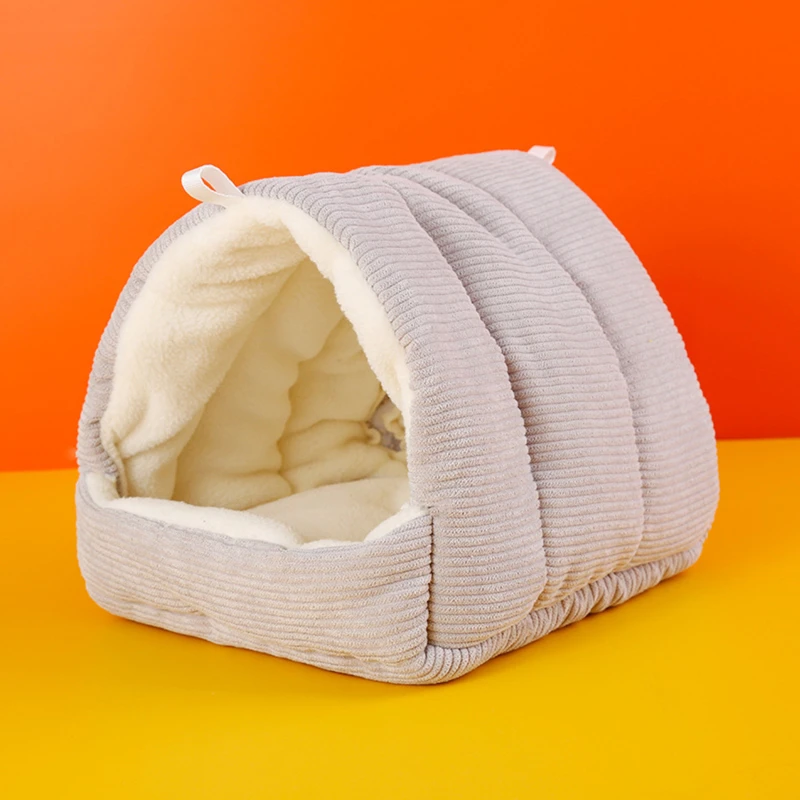 Parrot Nest Warm Bird Nest House Shed Hut Hanging Hammock Cage Accessories Plush Hideaway Small Pet