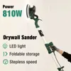 215MM Electric Drywall Sander Pole Wall Polisher 810W Dry Wall Sander LED Strip Light Wall Sanding Household 4