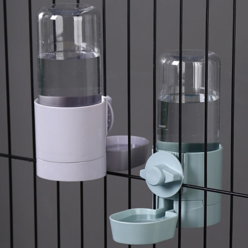 Automatic Pet Feeder Cage Hanging Bowls Pet Water Bottle Food Container Dispenser Hanging Bowl For Puppy Cats Rabbit Feeding