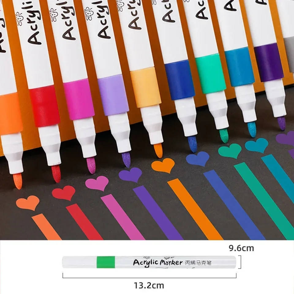 NICETY 60 Colori Pennarelli Acrilici Indelebili - Fine & Doppia Punta, Set Con 16 in Metallo per Carta, Tessuto, Vetro, Ciottoli NICETY 60 Colori Pennarelli Acrilici Indelebili - Fine & Doppia Punta, Set Con 16 in Metallo per Carta, Tessuto, Vetro, Ciottoli