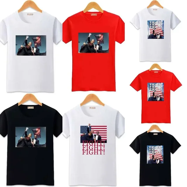 Trump Vance 2024 Outlaw Hillbilly US Flag Vintage T-Shirt for Men Cotton 100% Summer Tops Women 3