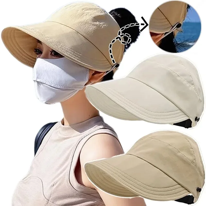 Summer Wide Brim Foldable Adjustable Outdoor Sun Hat Women