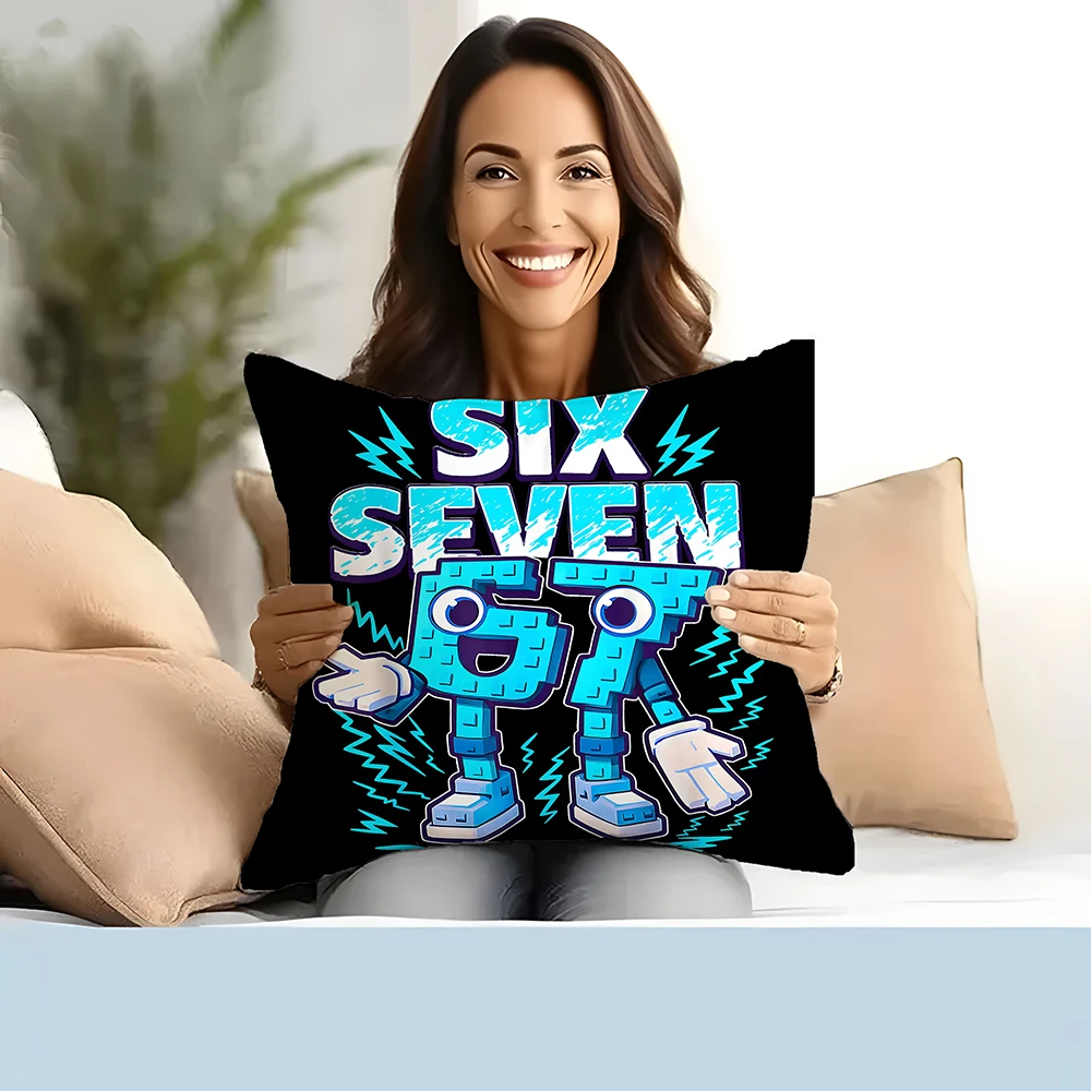 1 piece of trendy and cool number 67 robot pillowcase (pillow insert not included), street style creative print cushion, suitabl 5