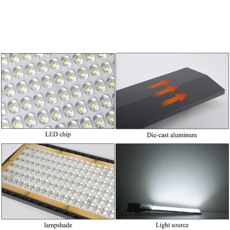 150W LED Street Light AC85-265V High quality Outdoor Garden Road Floodlight Spotlight Waterproof Whgite Reflector Lamp 100W
