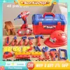 46/47/48PC Electric Repair Toolbox Drill Screws Set With Storage Box Children Play House Education Assembly Engineering Toys 1