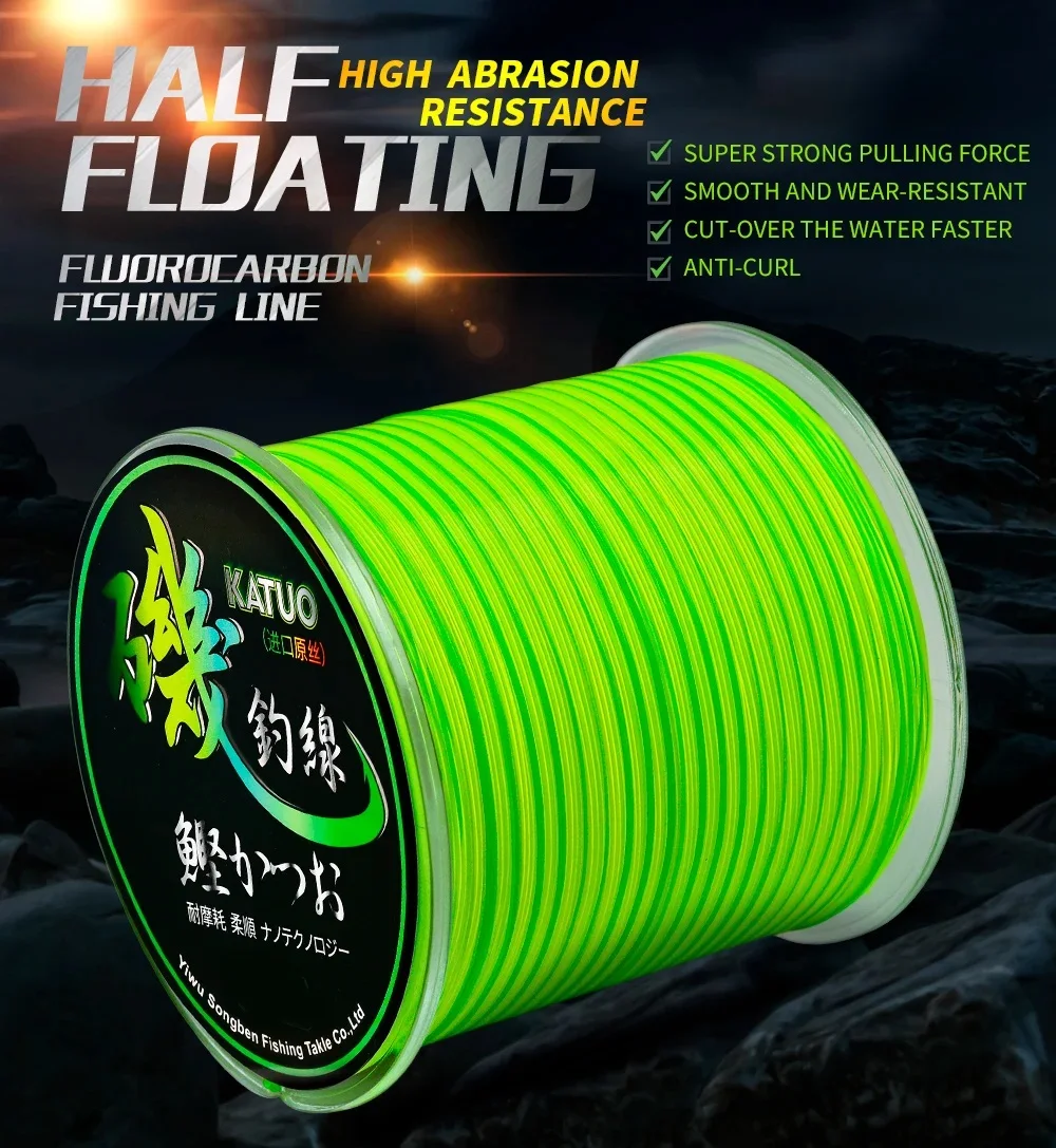 PROBEROS 500m Rock Fishing Line 1.2#-8.0# Super Strong Monofilament Nylon Fly Line Rainbow Wire Bionic Invisible Spot Rope Pesca 2