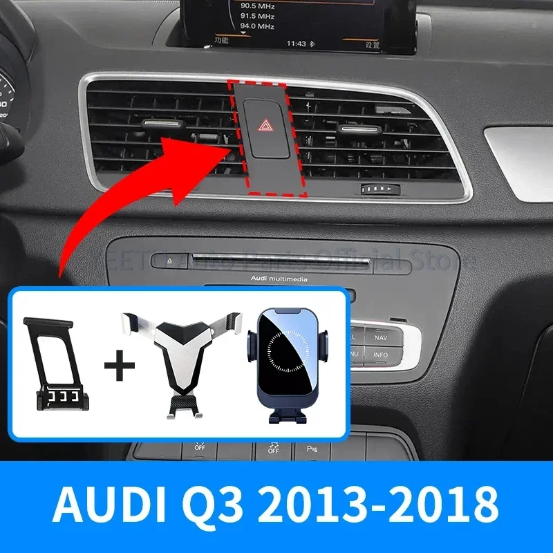 Phone Holder For AUDI Q3 2013 2014 2015 Air Vent Mount Mobile Support GPS Stand Bracket Car Accessories