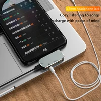 6 in 1 USB Hub Type C to 3.5mm Jack USB3.0 USB3.1 HDMI-compatible Adapter PD Fast Charging USB-C Docking Station for Macbook Pro - Image 4