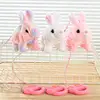 Moving Bunny Toy Stuffed Animal Toy Electronic Animated Rabbit Walking Toy Interactive Walking Animal Toy With Sounds/Rope For 3