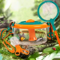 Kid Insect Observation Box Bug Viewer Bound Catcher Collection Kit Container Cage Nature Science Exploration Educational Toy 1