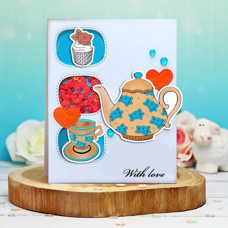 Teapot Clear Silicone Seal Stamp Making Decoration DIY Handmade Cake Cup Scrapbooking Photo Album Card Craft Gifts