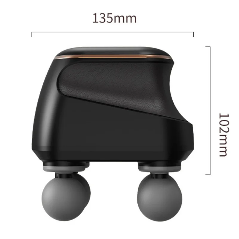 Portable Fascia Gun Muscle Massager Deep Tissue Body Massage Four-head High Frequency Neck Shoulder Waist Massage Machine