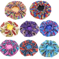 Women Night Sleep Cap African Pattern Ankara Print Bonnet Satin Lining Soft Extra Large Head Wear Ladies Headwrap Hair Care Hat 1