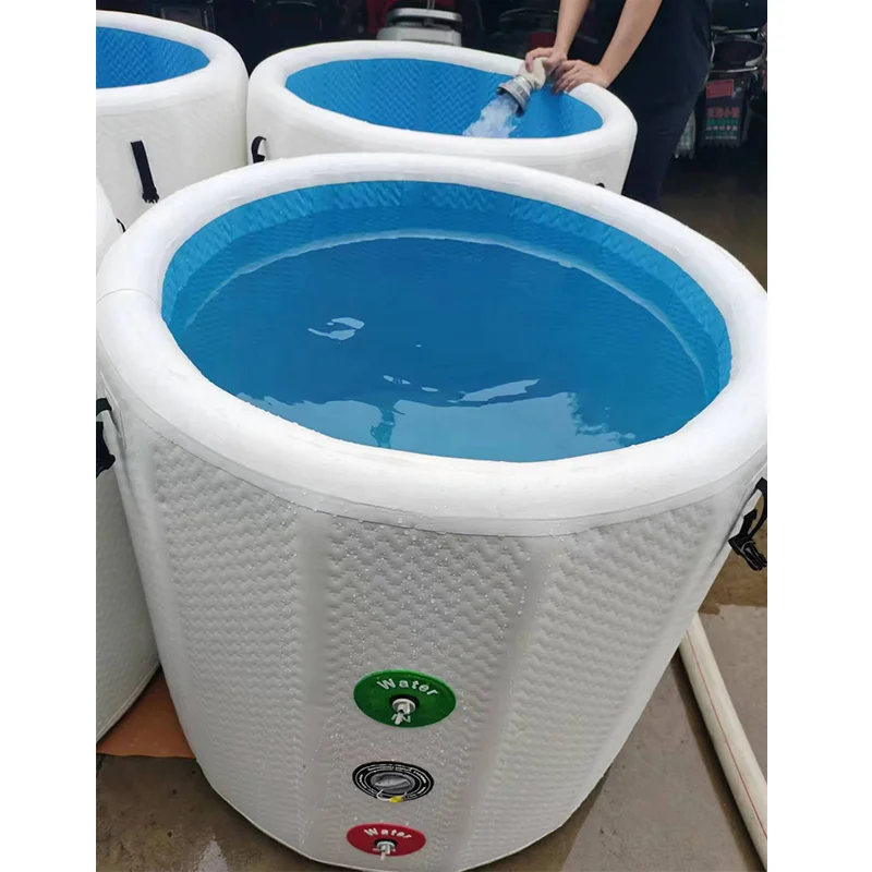 Portable Small Round Ice Bath Tubs Drop Stitch Inflatable Ice Tub