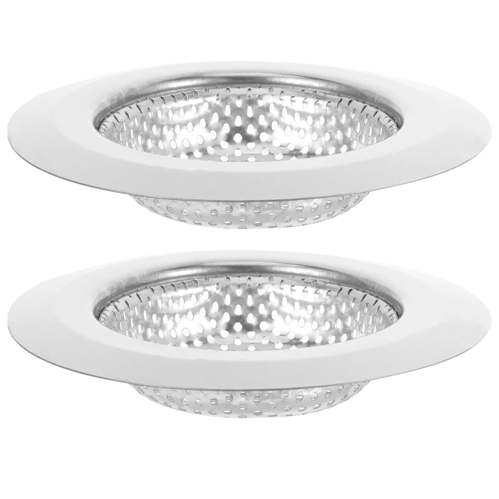 

2 Pcs Sink Filter Mesh Strainer Kitchen Draining Screen Basket for Food Filtering Stainless Steel Hair Catcher