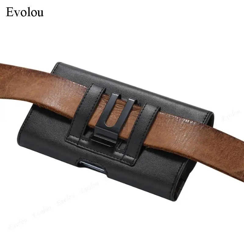 Leather Magnetic Wallet Pouch with Belt Clip Holster