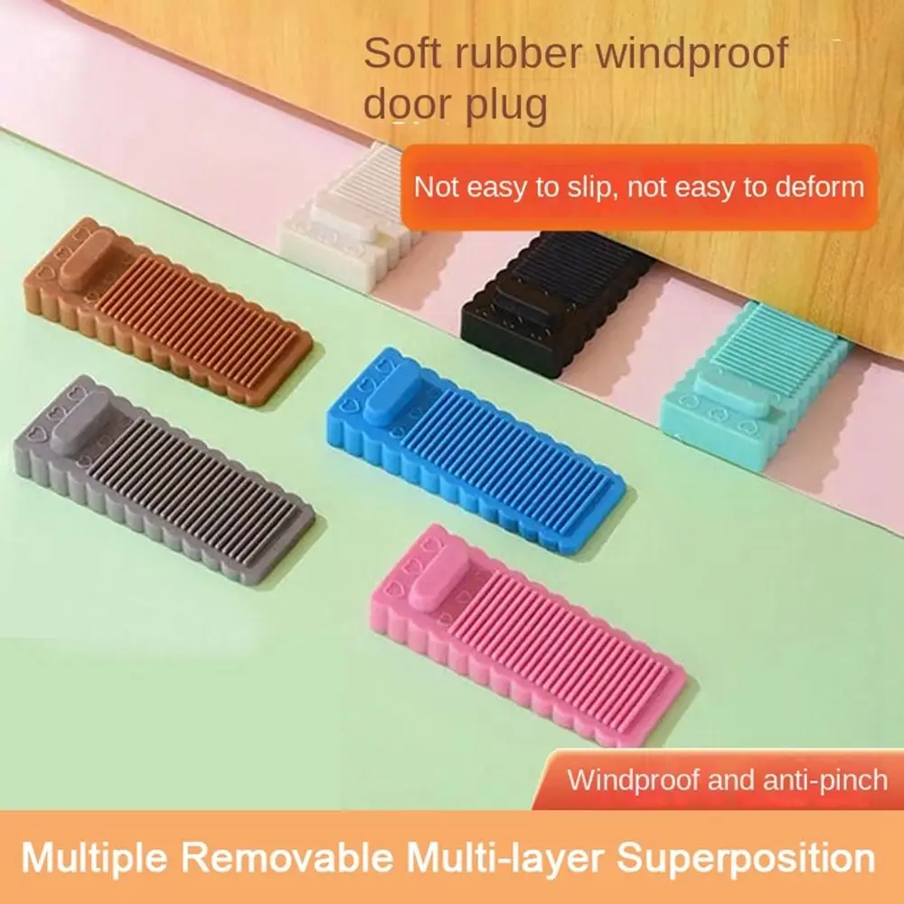 Safety Silicone Door Stop Stoppers silicone door stopper door stopper Block Wedge Home Office Rear Retainer Anti-collision