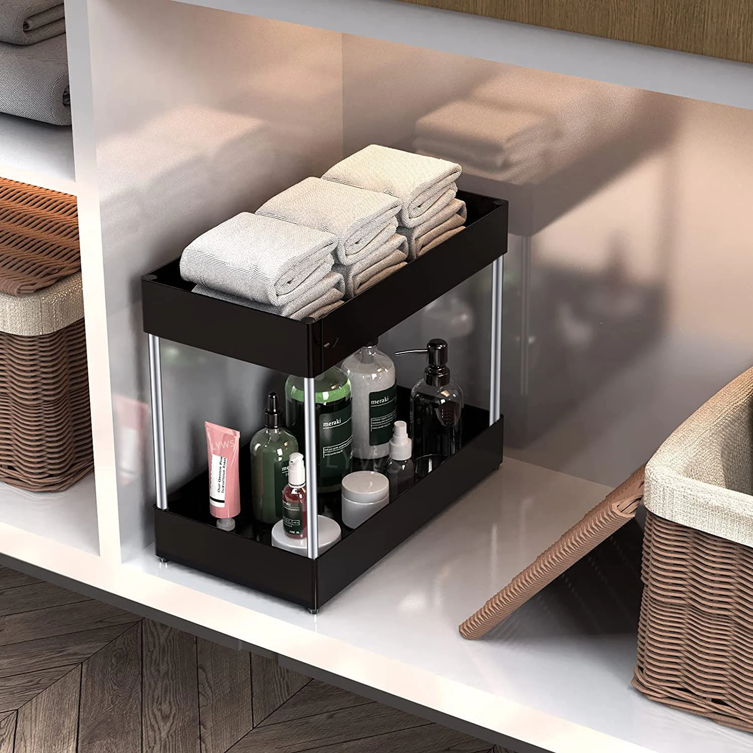 Description Picture 6 of item2 Tier Under Sink Organizer Drawer Organizers Storage Rack Kitchen Organizer Cabinet Organizer Storage Holder Kitchen Spice Rack