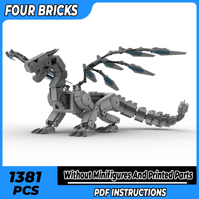 

Конструктор Moc механическая модель мощный механический Дракон модульный блок праздничные подарки игрушки для детей Наборы для творчества сборка