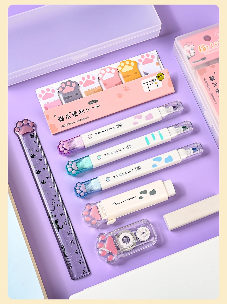 1pc Cute Stationery Set, Five-in-one Gift Set