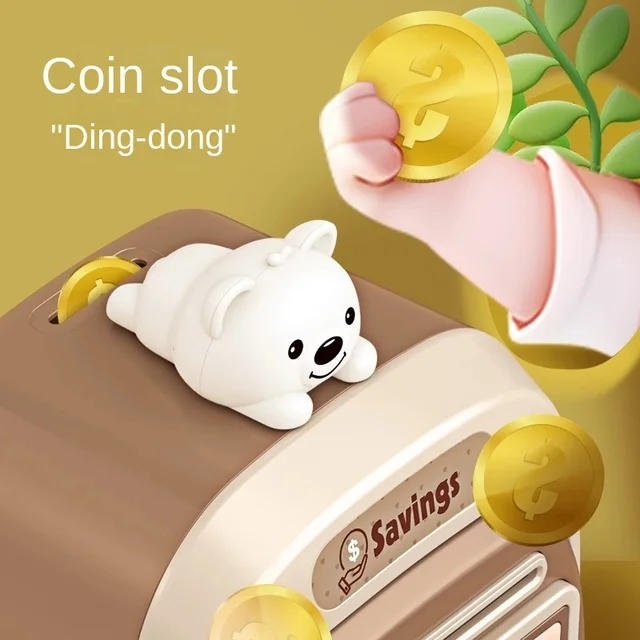 Savings jar with large capacity, automatic money roll, multifunctional automatic sensing, money roll puzzle toy 2