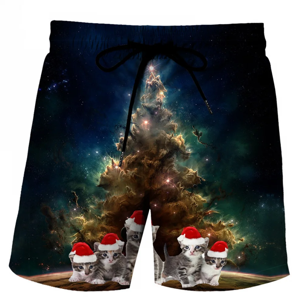 thumbnail image 1 of Pantalones de playa navideños para hombre, bañadores de secado rápido con forro de malla, pantalones cortos de tabla de verano para hombre, bañadores, calzoncillos, pantalones de gimnasio, 1 of 5