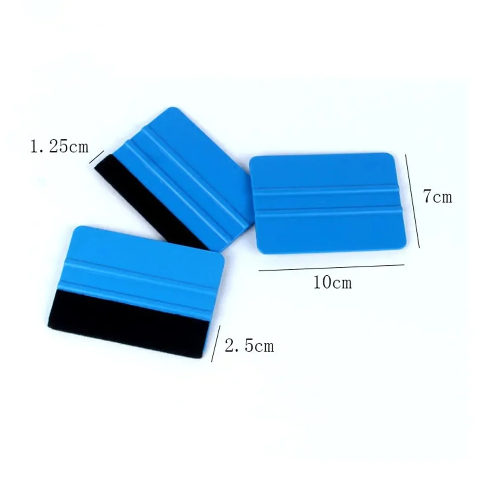 1Pcs car acessories Auto Styling Vinyl Fiber Window Ice Remover Cleaning Wash Car Scraper With Felt Squeegee Tool Film Wrapping 5