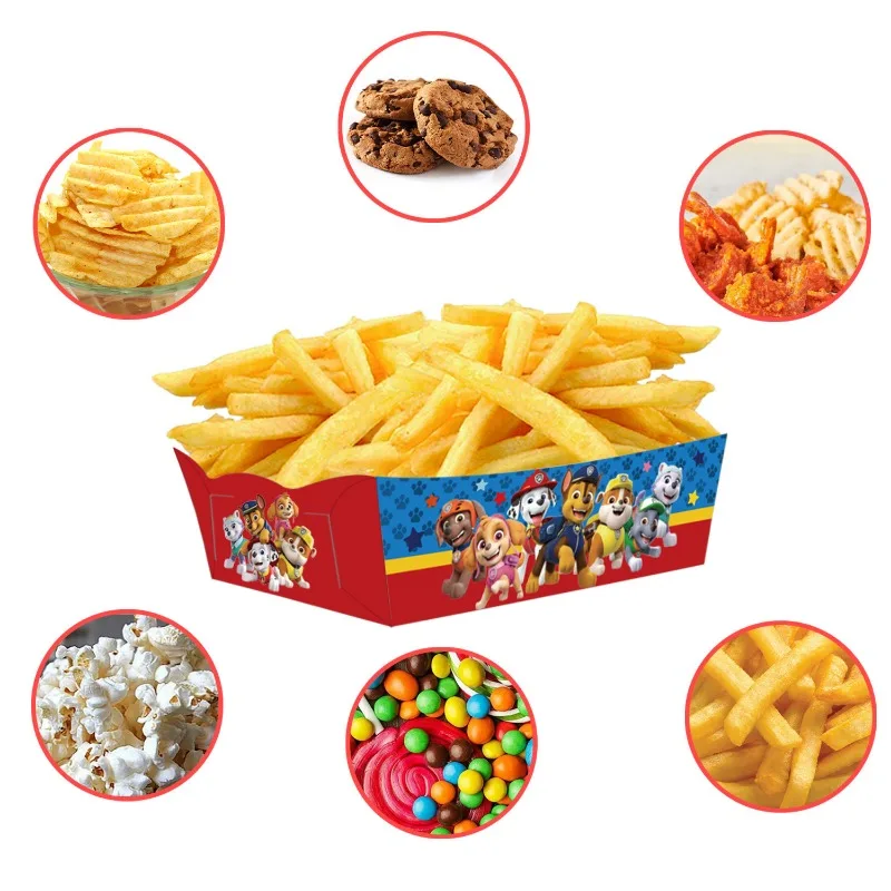 24Pcs Paw Patrol Party Snack Boxes Set, Disposable French Fries, Candy, Popcorn, and Sn... - SKU PSBS1601 - UGI Packaging