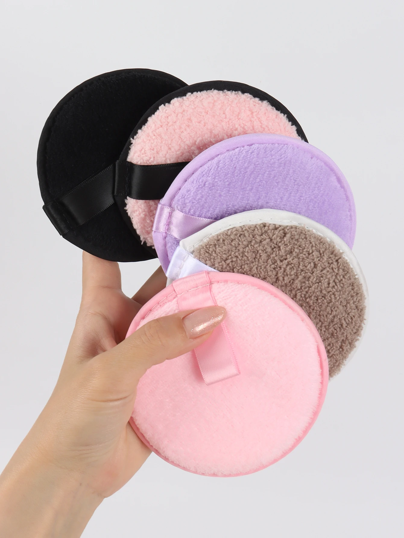 Face Wash Puff 5-10-20 Pack Reusable Double-Sided Round Design