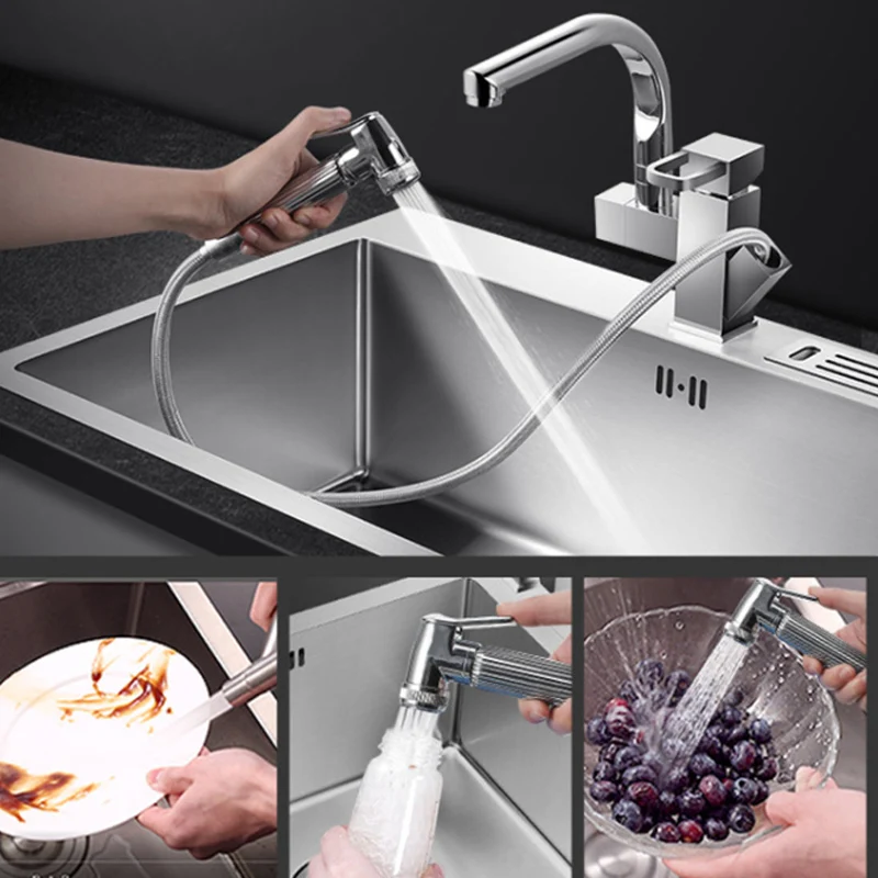 Kitchen Sink Above Counter Udermount Sinks Vegetable Washing Basin Stainless Steel Single Bowl Sinks Kitchen with Knife Holder