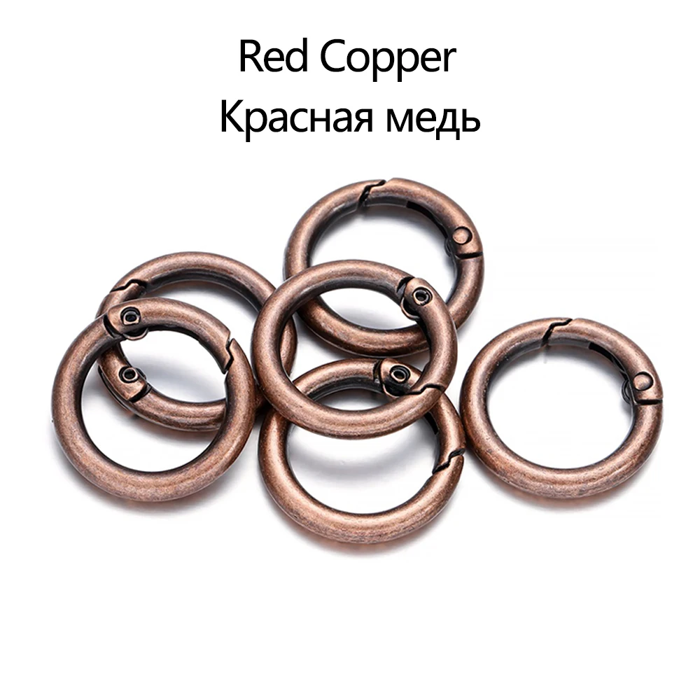 22-30mm Metal Round Carabiner Keychain Bag Clips O Ring Spring Clasps for  DIY Jewelry Openable Hook Dog Chain Buckles Connector