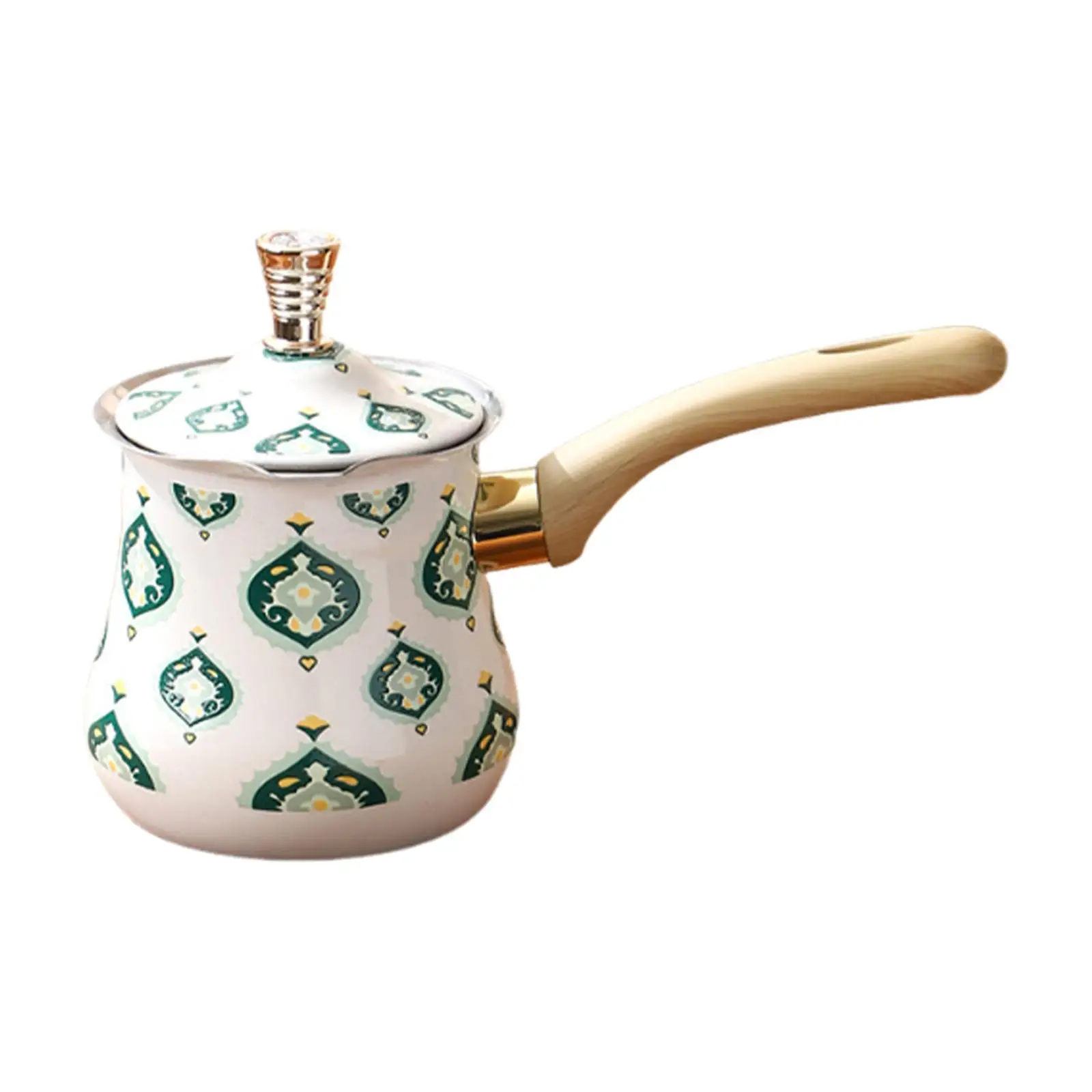 Turkish Coffee Pot Coffee Maker Melting Pot Arabic Butter Warmer with Long Handle for Cafe, Office, Restaurant Kitchen