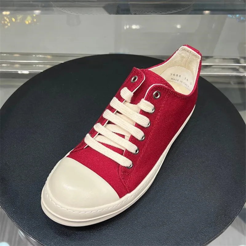 Fashion Women Red Canvas Shoes Men 