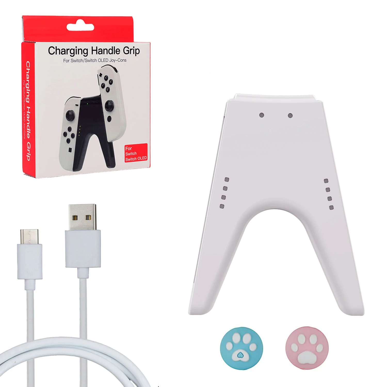 Joycon Charger Grip V Shaped Handle Holder For Nintendo Switch Joy con