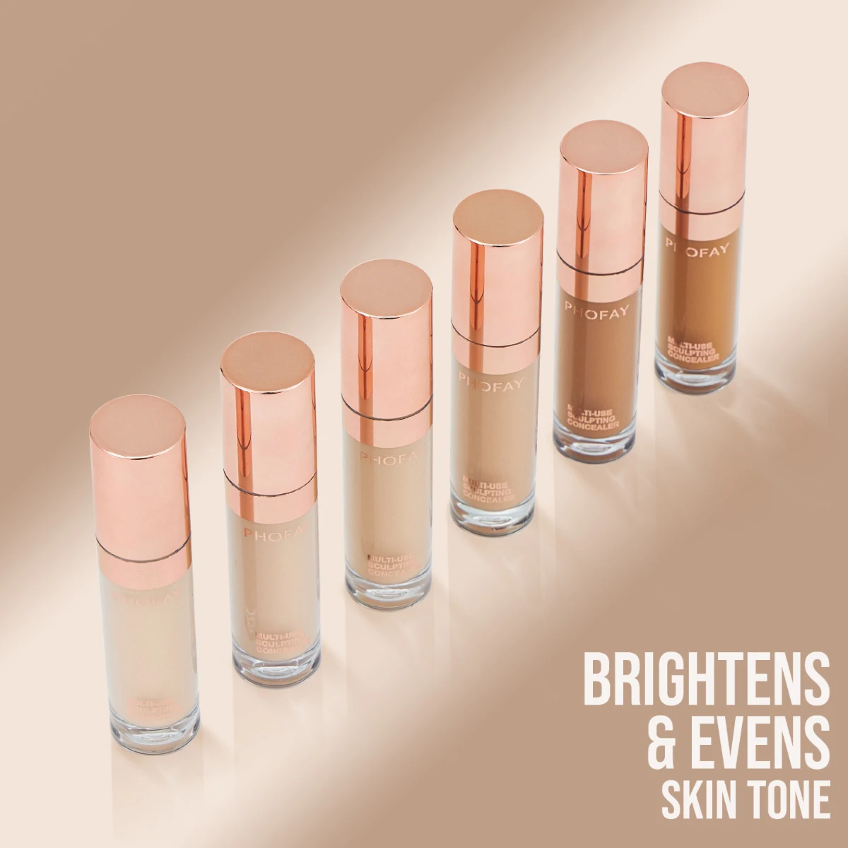 PHOFAY Super Coverage Concealer with Flexible Moisturizing Liquid Foundation Cover Dark Circles and Acne Spots Modify Skin Tone