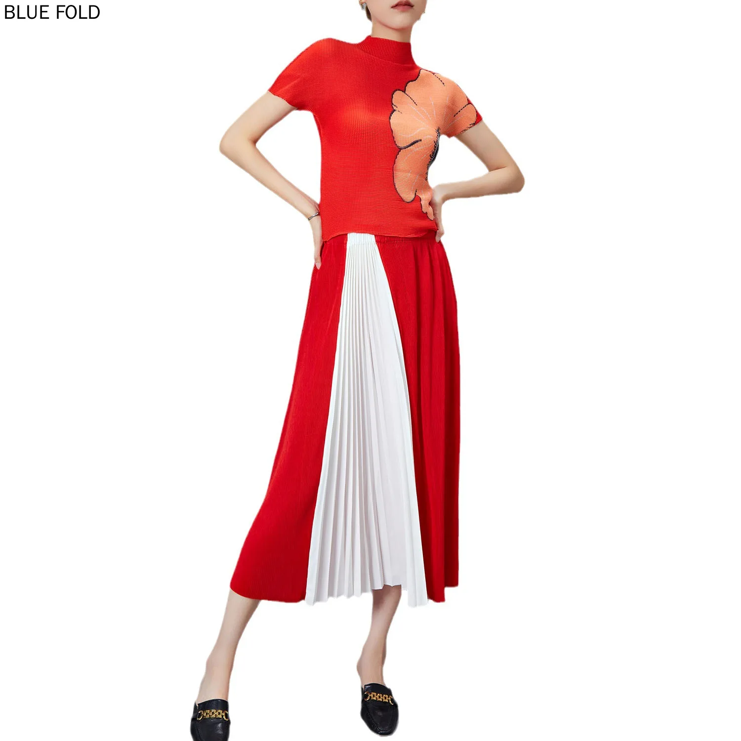 

Плиссированная длинная юбка Miyake, эластичный пояс, чувство дизайна, подбор цветов, Джокер, весна и лето, новинка