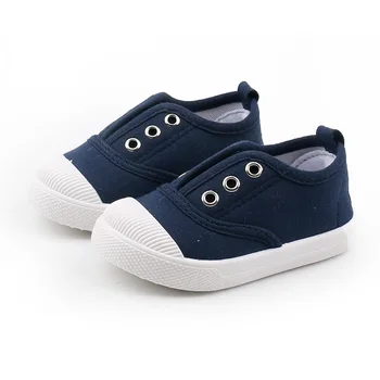 Unisex Canvas Shoes for Kids Soft-Soled Indoor Shoes for Preschoolers Girls Boys Slip-On Casual Shoes