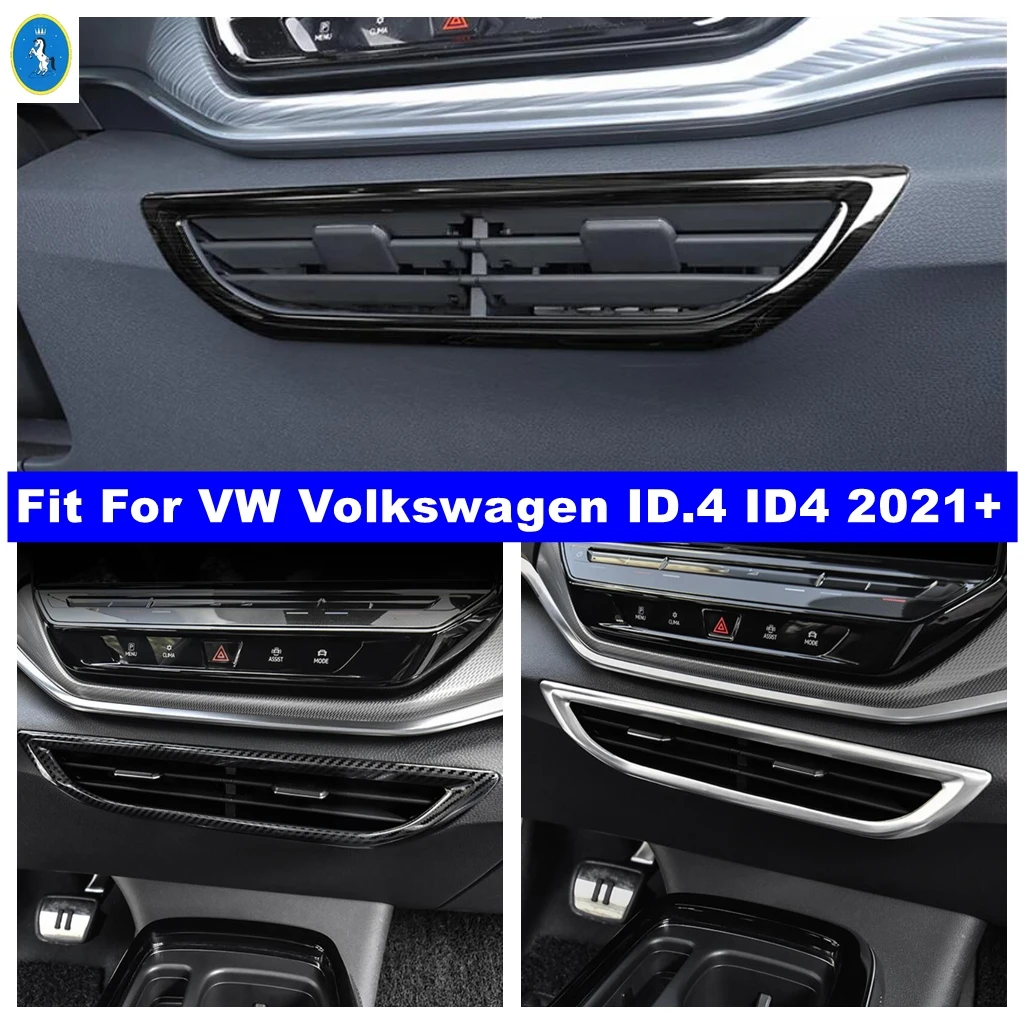 

Car Middle Air AC Conditioning Vent Outlet Frame Cover Trim For VW Volkswagen ID.4 ID4 2021 - 2023 Stainless Steel Accessories
