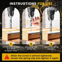 Spring-loaded screw holder drill bit anti-drop screwdriver bit fixing clamp set, suitable for electricians and home DIY repairs. 3