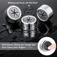 1/3/6pcs Kitchen Towel Hooks Round Adhesive Dish Towel Hook Easy Installation Wall Mount Hand Towel Hook Holders 2