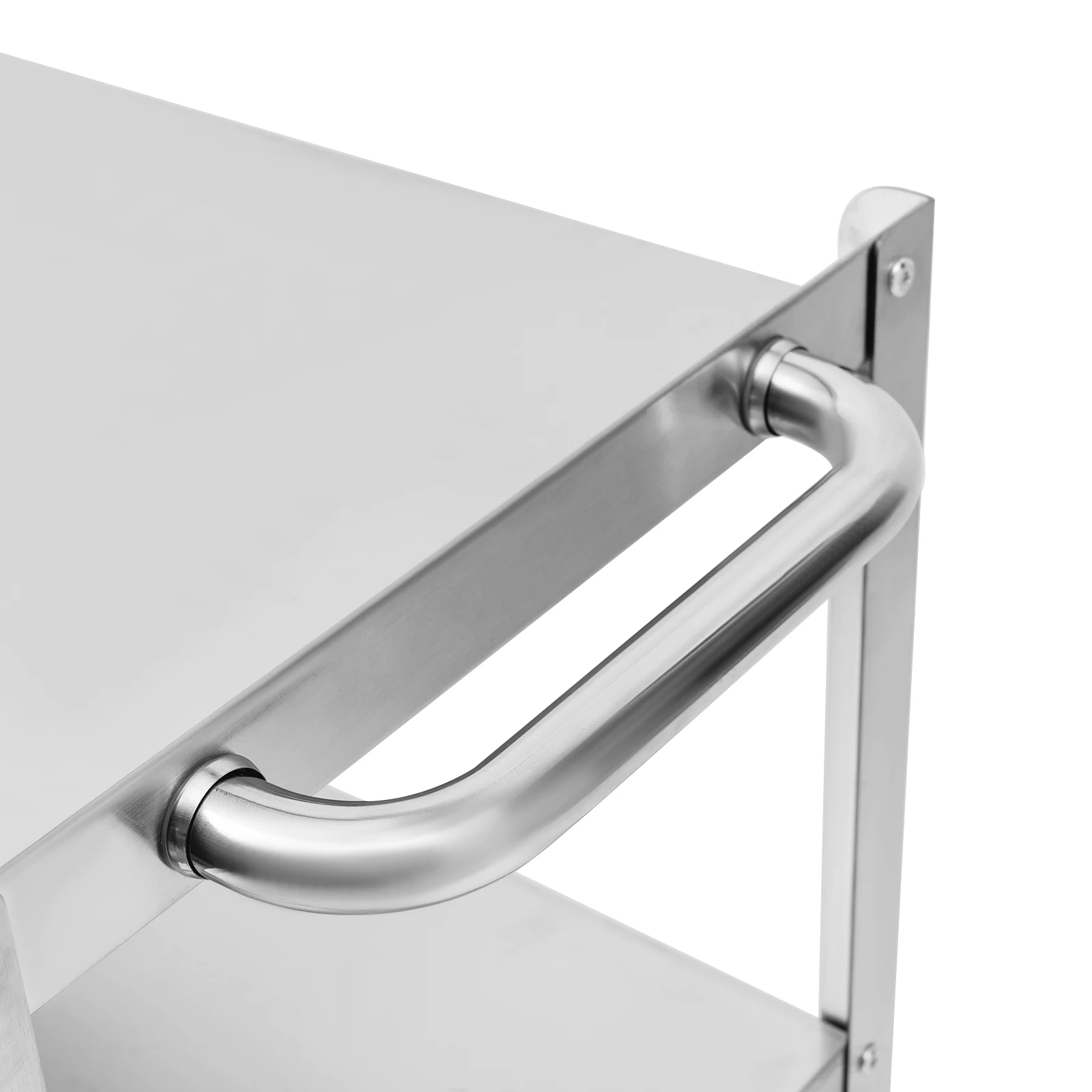 3 Tier Stainless Steel Kitchen Trolley Cart Utility Serving Storage Rolling Car Shelf Kitchen Trolley Car