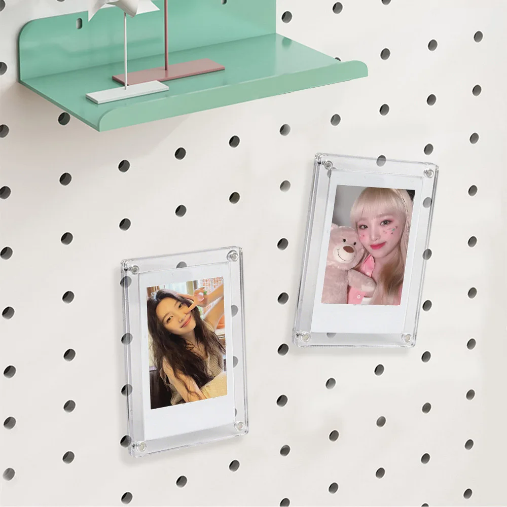 3-inch Photo Acrylic Magnetic Suction Frame magnet photo frames For Fujifilm Instax Mini 12 11 9 8 7s 25 50s EVO Camera Mini Film Photo Paper